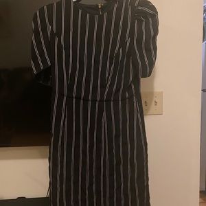 Form Fitting Pinstripe Express Dress